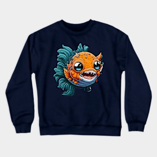 Kawaii Horror Goldfish Crewneck Sweatshirt